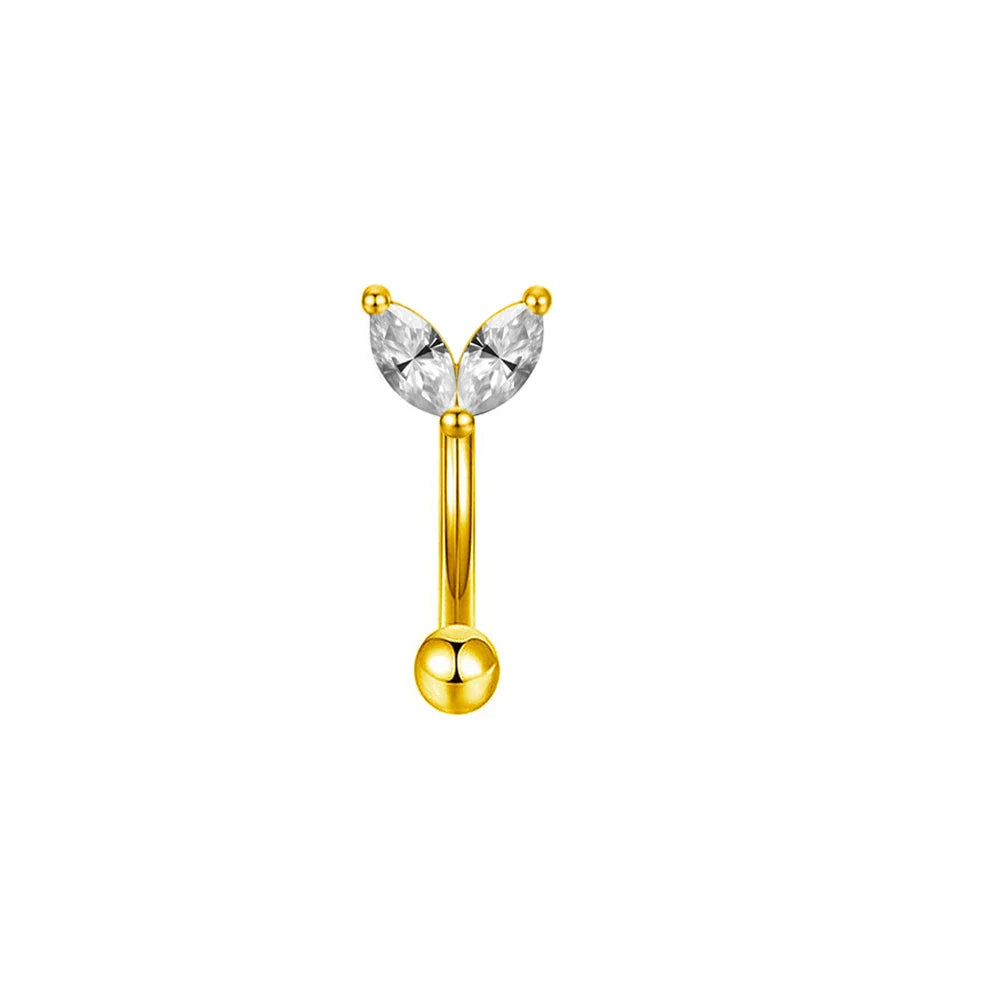 Rook piercing Butterfly Ear Cartilage Eyebrow Tragus Helix Piercing Stud Curved barbell Wholesale Body  Jewelry