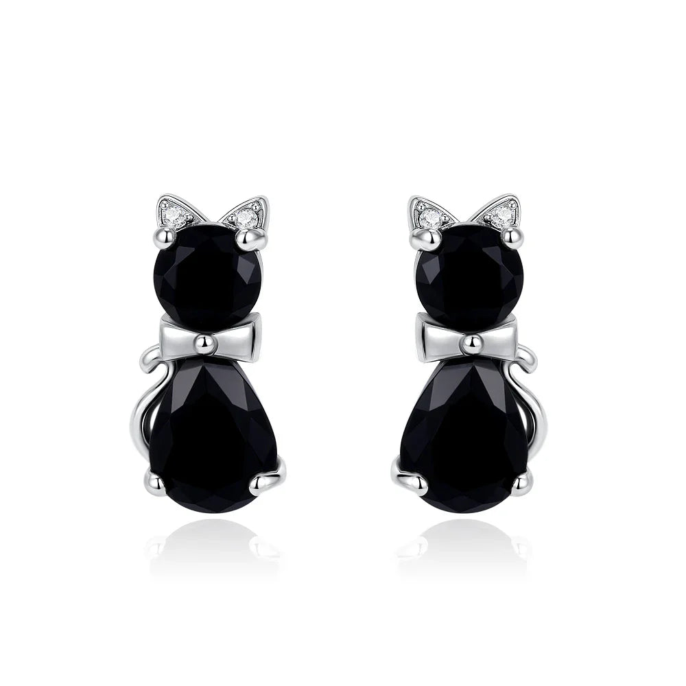 2026 New 925 Silver Elephant Cherry Blossom Butterfly Heart Earrings, a delicate choice for women's fashion jewelry