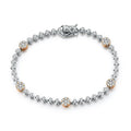 MINTYBOX S925 Sterling Silver All Moissanite Tennis Bracelets for Women D VVS1 Diamond 18k Gold Plated Wedding Fine Jewelry Gift