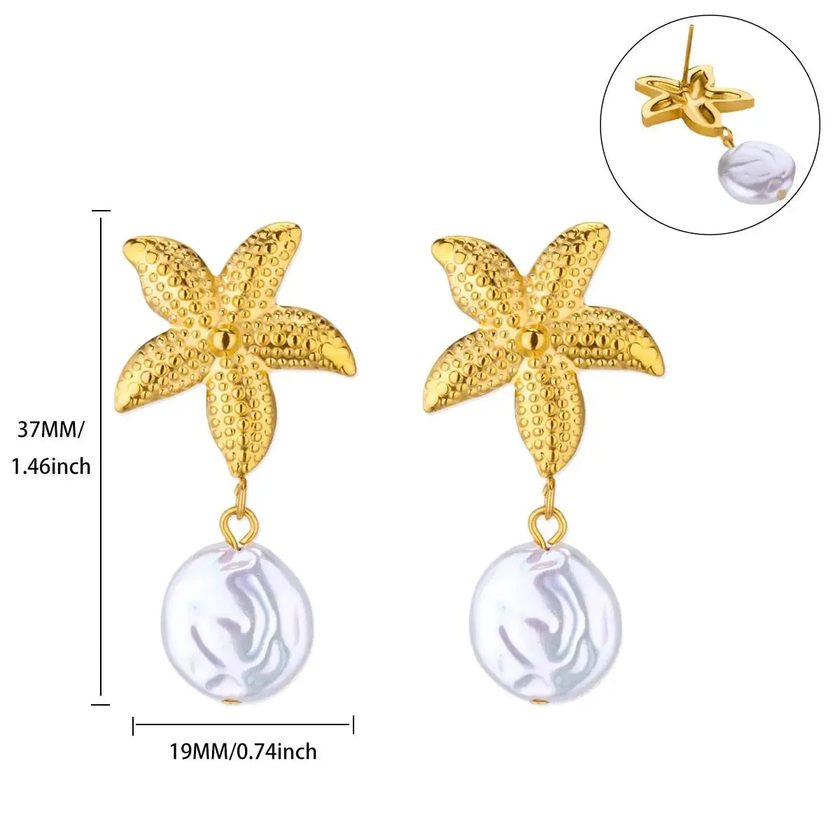 Water Drop Zircon Stars Stud Earrings For Women Stainless Steel Gold Color Statement Earring 2023 Femme Christmas Jewelry Gift