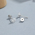 S925Silver Love zircon earrings for women, fashionable and simple ins, heart shaped earrings, personality and temperament