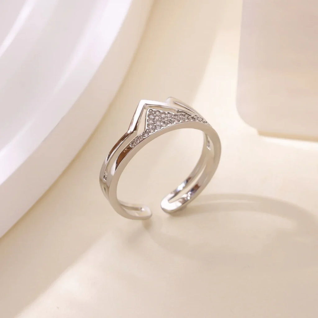 Fashion Pink Heart Zircon Rings for Women Gold Color Stainless Steel Imitation Pearl Ring Elegant Aesthetic Wedding Jewelry Gift