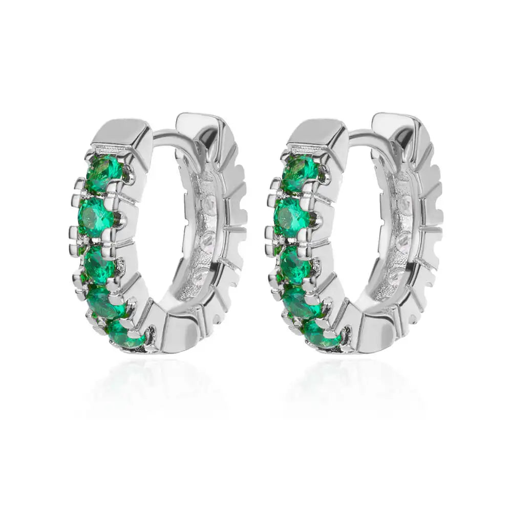 Luxury Blue Zircon Earrings For Women Stainless Steel Earrings 2024 Trending New Design Goth Jewelry aretes mujer