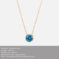 SUNIBI Stainless Steel Birthstone Necklace for Woman Gold Color Bride Designer Pendant Necklaces Birthday Gift Jewelry Wholesale