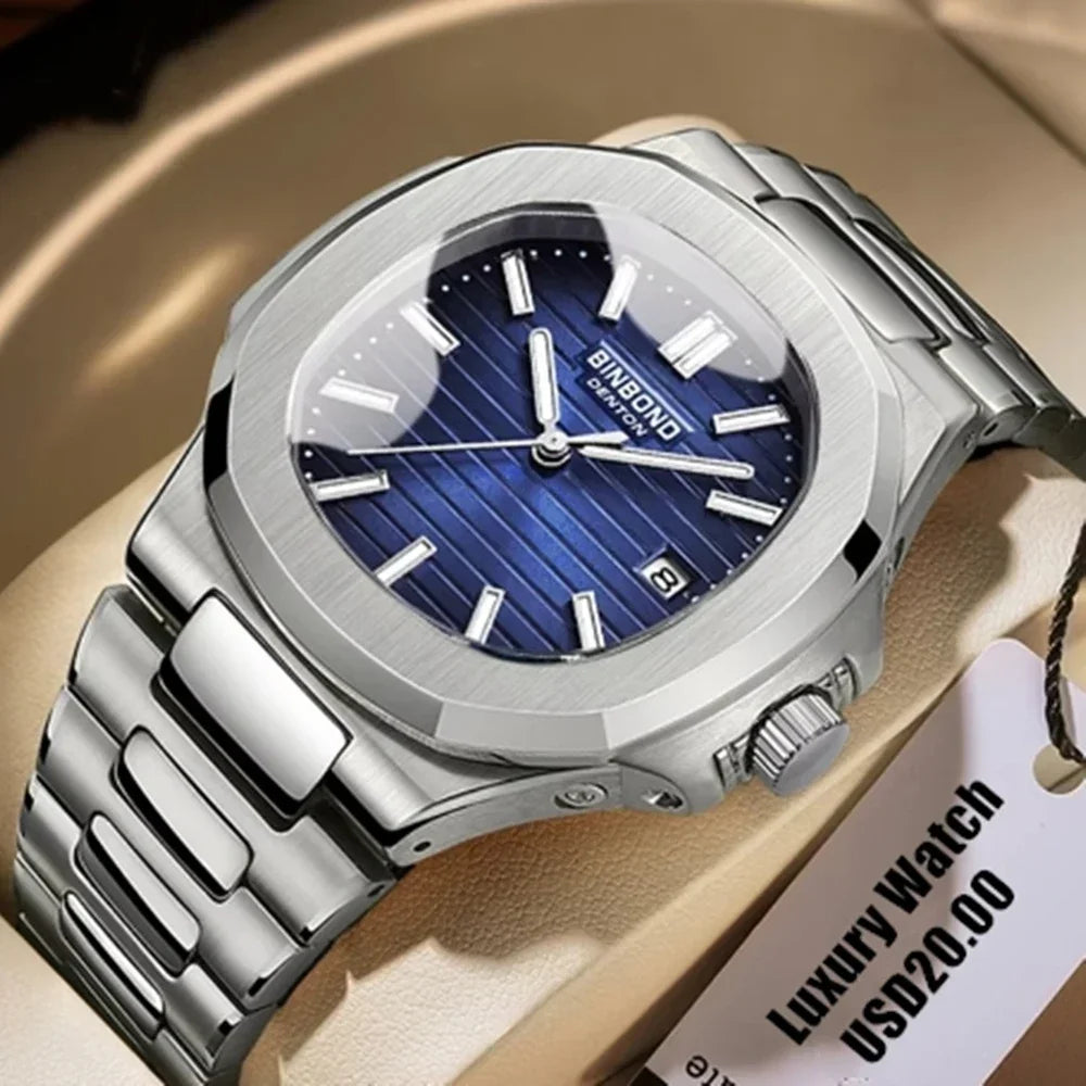 New Casual Business Movement Clock Men Luxury Watch Automatic Watches Mens Fashion Quartz Wristwatches Gifts Relogio Masculino