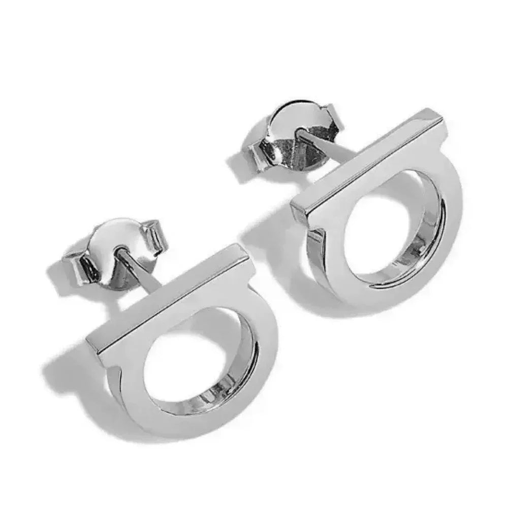 DOTIF Stainless Steel Simple Personalized Design Light Luxury Earrings Female D Letter Fashion Commuter Ear Jewelry Party Gifts