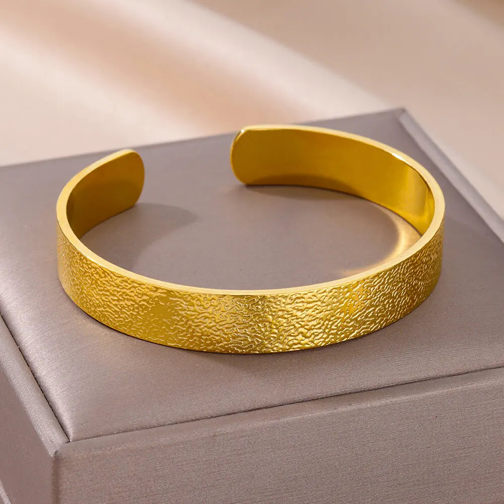Snake Bangle Bracelet For Women Stainless Steel Opening Gold Plated Opening Bangle Animal Aesthetic Jewelry pulseras mujer