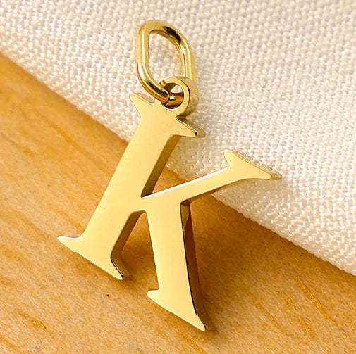SUNIBI 26 Letters Stainless Steel Cut Alphabet Pendant for DIY Woman Necklace Ladies Jewelry Accessories Wholesale Dropshipping
