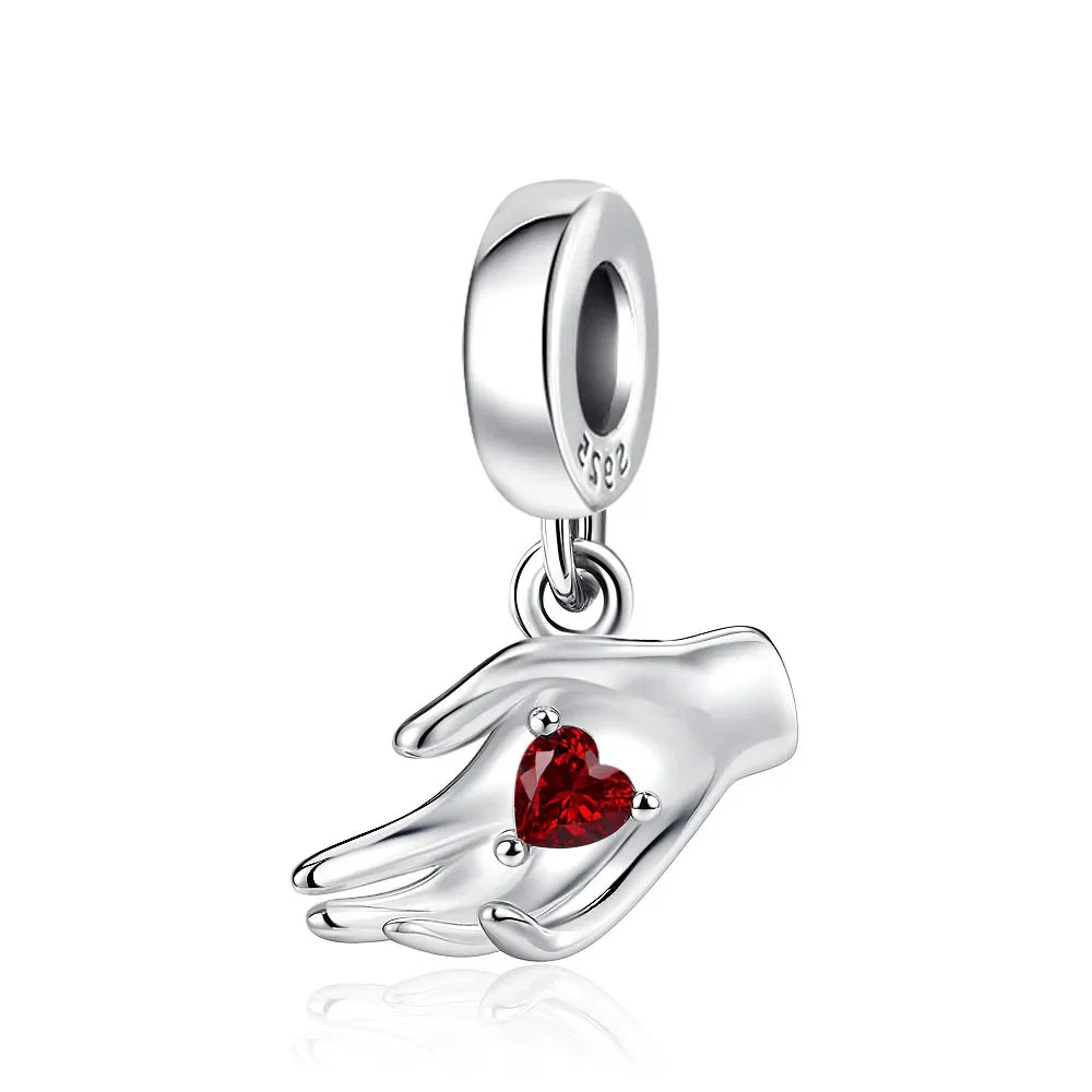 2026 925 Silver Flower, Butterfly, Highland Cow, Motorcycle Pendant Fit European Original Bracelet DIY Jewelry Exquisite Jewelry
