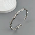 New style wire wrapped thorn stainless steel gold plated 18K bracelet, high quality waterproof silver jewelry, couple gift