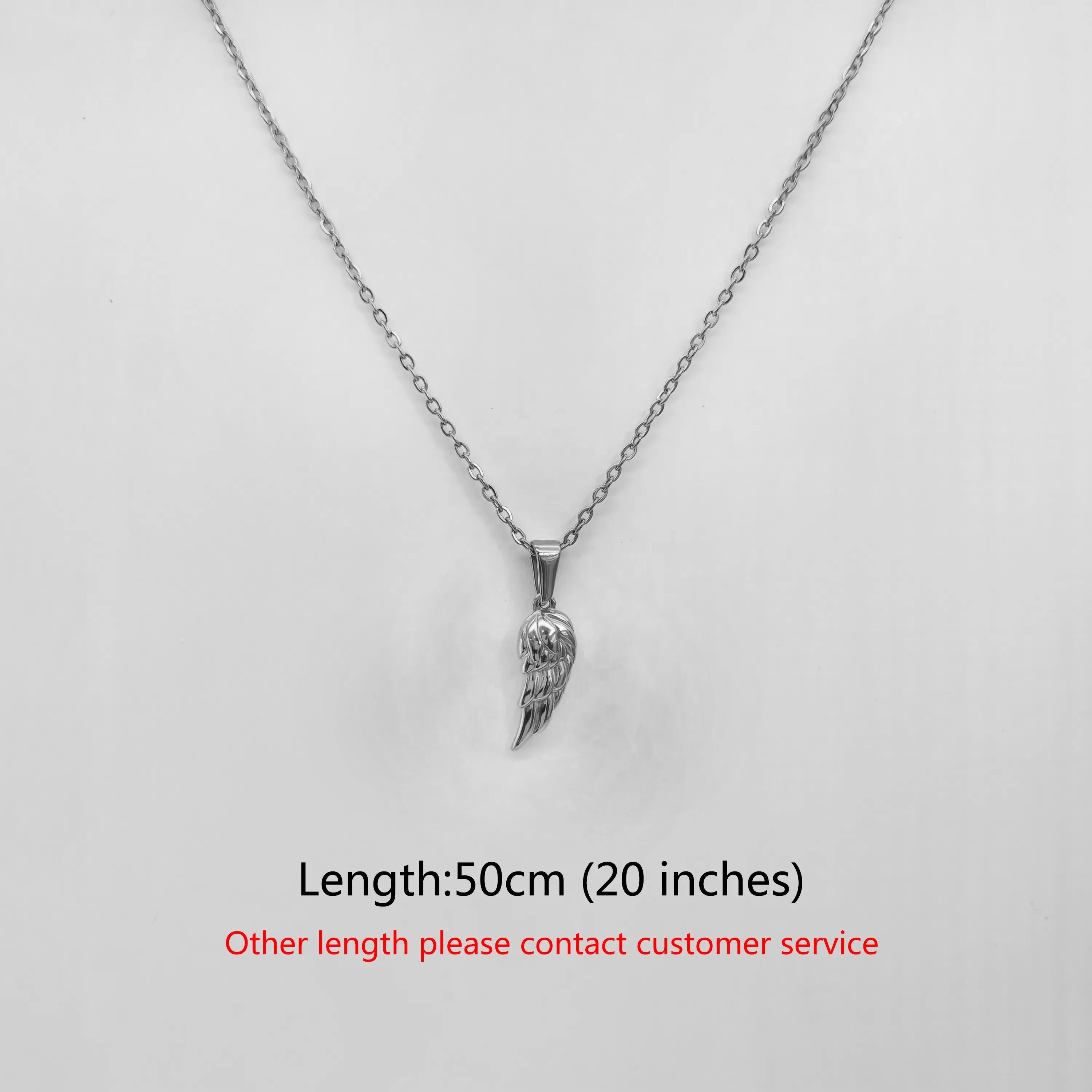 18K Gold Plated Angel Wing Pendant Necklace - Vintage Feather Design for Men, Stainless Steel Chain Jewelry Gift