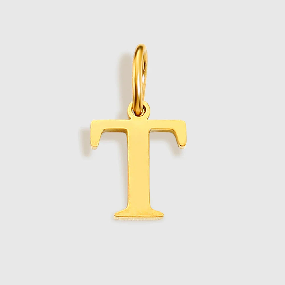 Initial Alphabet Pendant Stainless Steel Charms for Making Necklace Minimalism DIY Accessories Gift Women's Jewelry Wholesale