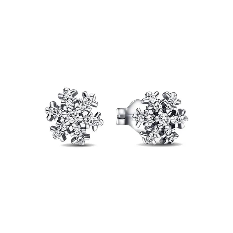 Christmas New 925 Silver Butterfly Blue Heart Red CZ Stud Earrings, Fit Women's Charm Jewelry Gifts Wedding