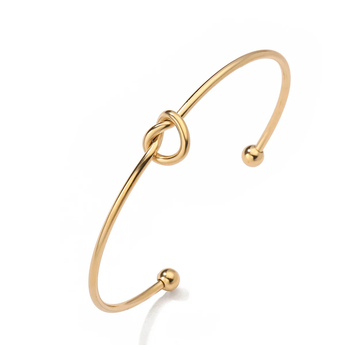 NEWBUY 2026 New Arrival Silver/Gold Color knot Design Bangles For Women Non-Fading Stainless Steel Jewelry