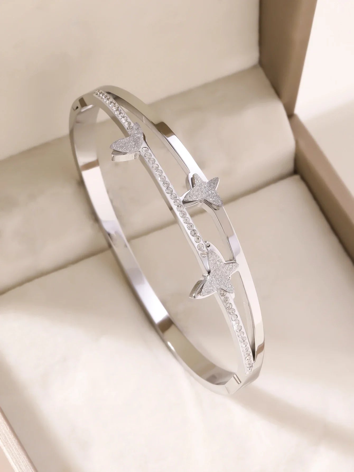 1pieces/set women's wedding jewelry party holiday Valentine's Day gift stainless steel bracelet plated with 18K gold bracelet