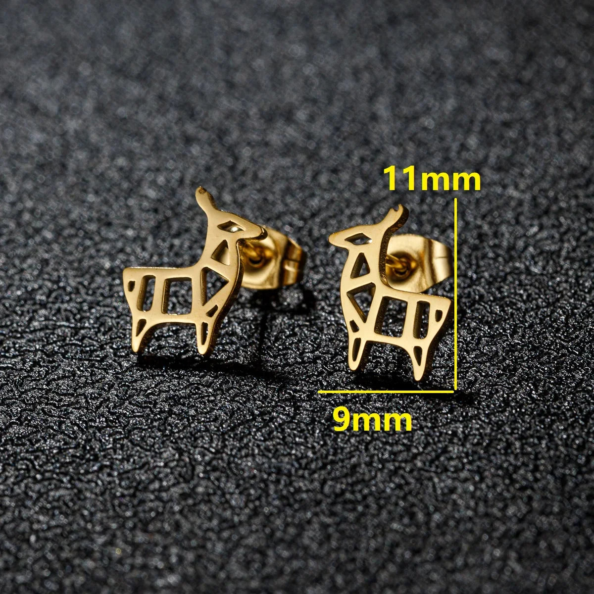 High Quality Stainless Steel Stud Earrings Girl Snowflake Elk Deer Silver Color Tragus Piercing Women'S Earrings Christmas Gifts