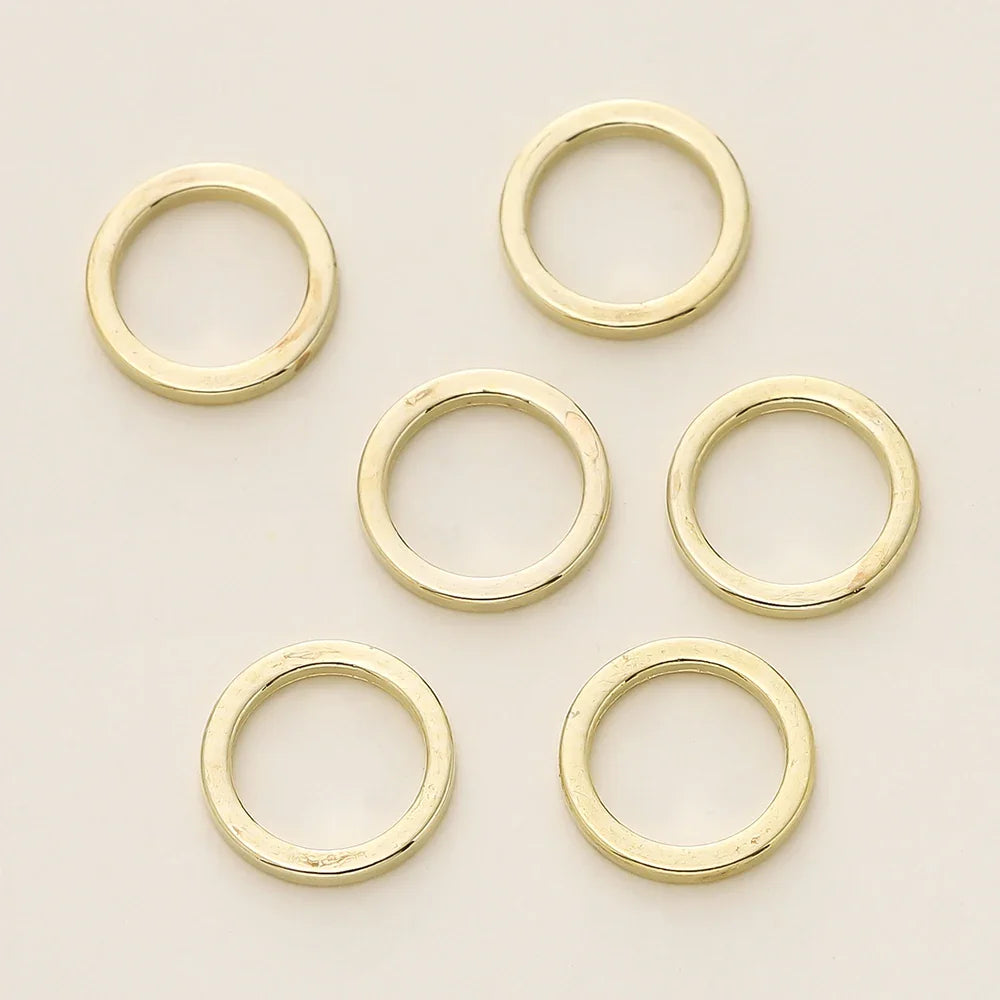 10/20Pcs/Pack 14K/18K Gold Color Plated Brass Close Jump Rings Split Rings Connector for Jewelry Necklace Making Accessories