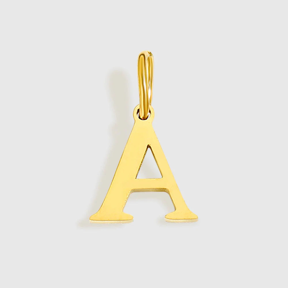Initial Alphabet Pendant Stainless Steel Charms for Making Necklace Minimalism DIY Accessories Gift Women's Jewelry Wholesale