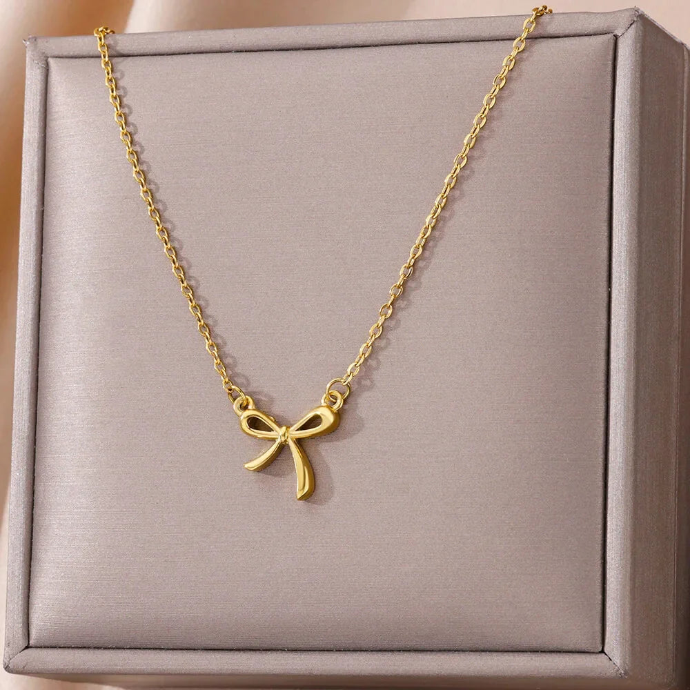 MAMA Pendent Necklaces for Women Gold Color Link Chain Stainless Steel Necklace 2025 Trend Female Choker Jewelry Gift