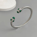 Original steel wire twist sapphire stainless steel women's bracelet, waterproof and rust-free, couple bracelet