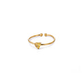 2025 Birth Colorful Cubic Zircon Heart Opening Rings For Women Fashion Dainty Stainless Steel Princess Ring Jewelry Wedding Gift