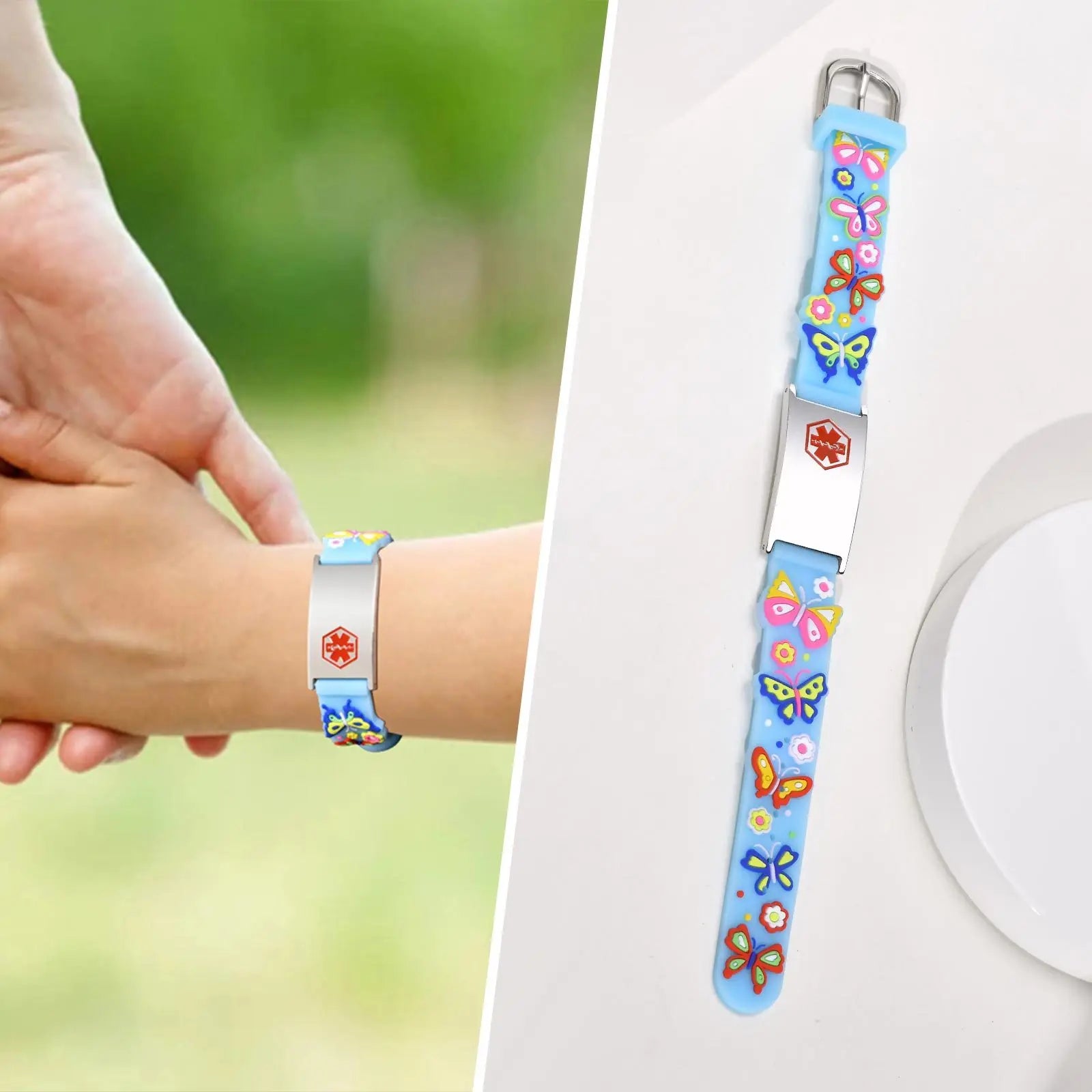 Customzied Personalized ID Bracelet for Little Girls Boys, Silicone Bracelet Adjustable, Engrave Quotes Inspirational Gift