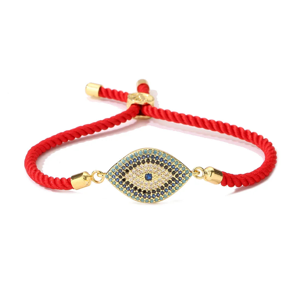NEWBUY 2026 Trendy Turkish Gold Color Evil Eye Bracelet Adjustable AAA CZ Pave Setting Female Luckry Party Jewelry Gift