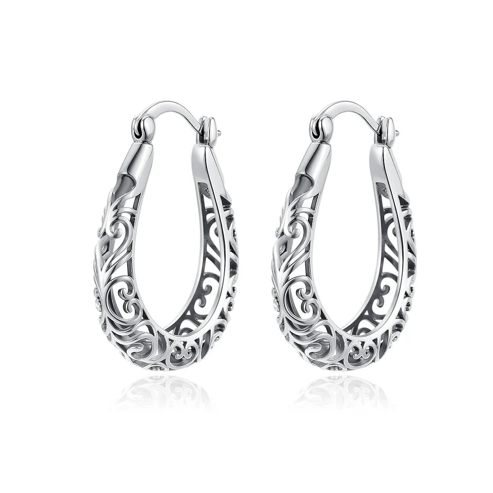 2026 New 925 Silver Elephant Cherry Blossom Butterfly Heart Earrings, a delicate choice for women's fashion jewelry