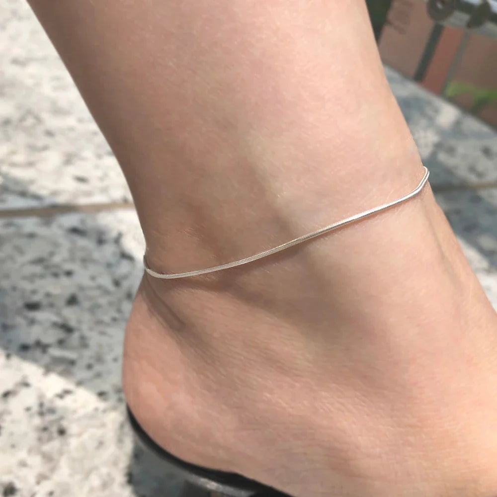 Snake Chain Anklet Stainless Steel Adjustable Chain Ankle Gifts for Women Girls Jewelry Accessories Wholesale Dropshipping