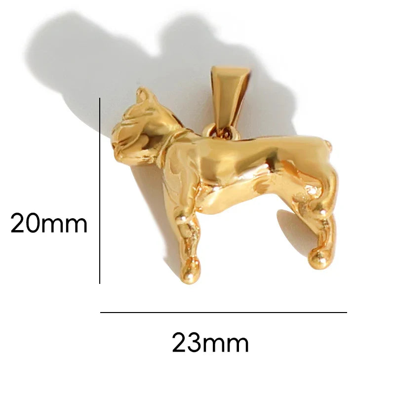 18k Gold Plated 316l Stainless Steel Vintage Pyramid Pharaoh Pistol Barbell Pendant Charm - Unisex Trendy Jewelry
