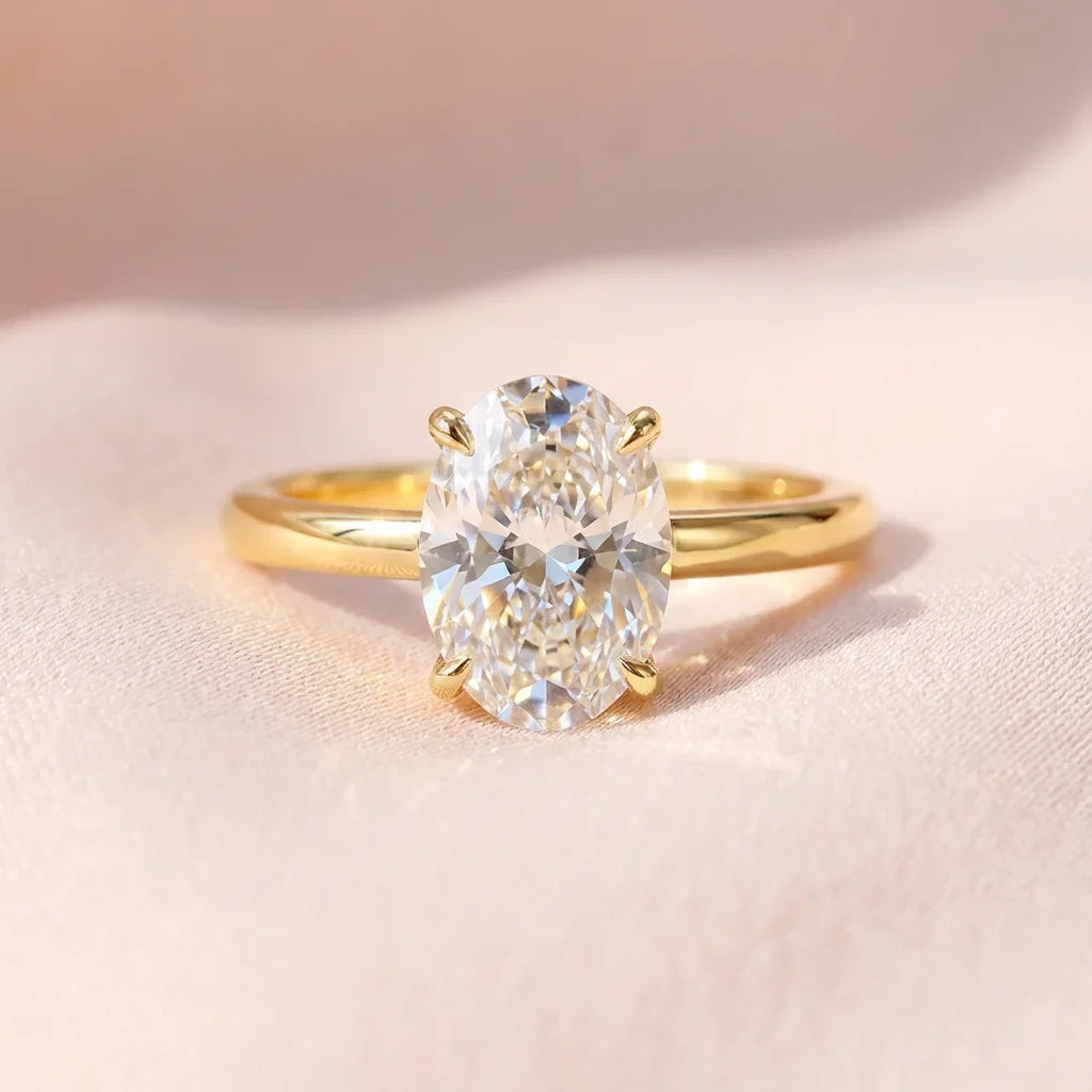 925 Sterling Silve Zircon Gorgeous Shiny Oval Stone Rings For Women Engagement Wedding Luxury High Quality Fine Jewelry Gift
