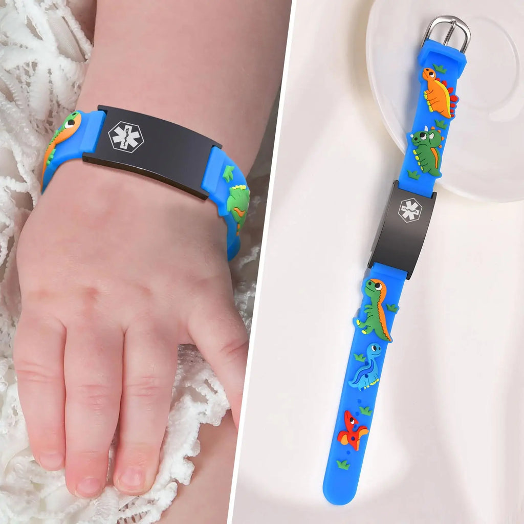 Customzied Personalized ID Bracelet for Little Girls Boys, Silicone Bracelet Adjustable, Engrave Quotes Inspirational Gift