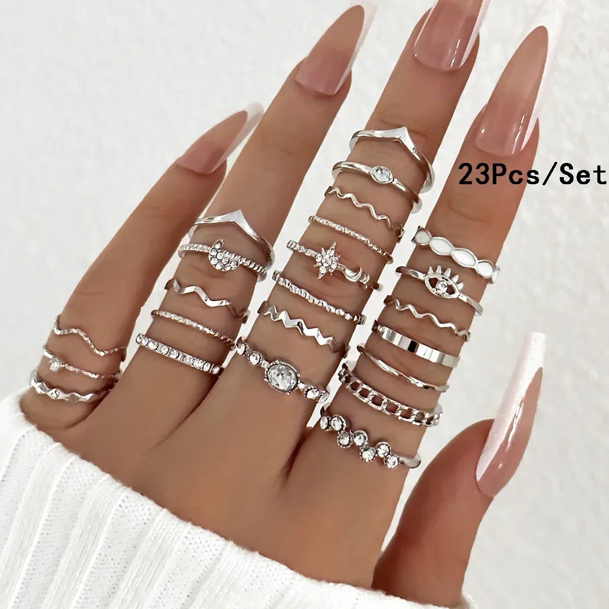 30Pcs Gold Color Knuckle Rings Set For Women Bohemian Geometric Finger Ring Girls Wedding Party Jewelry Gift