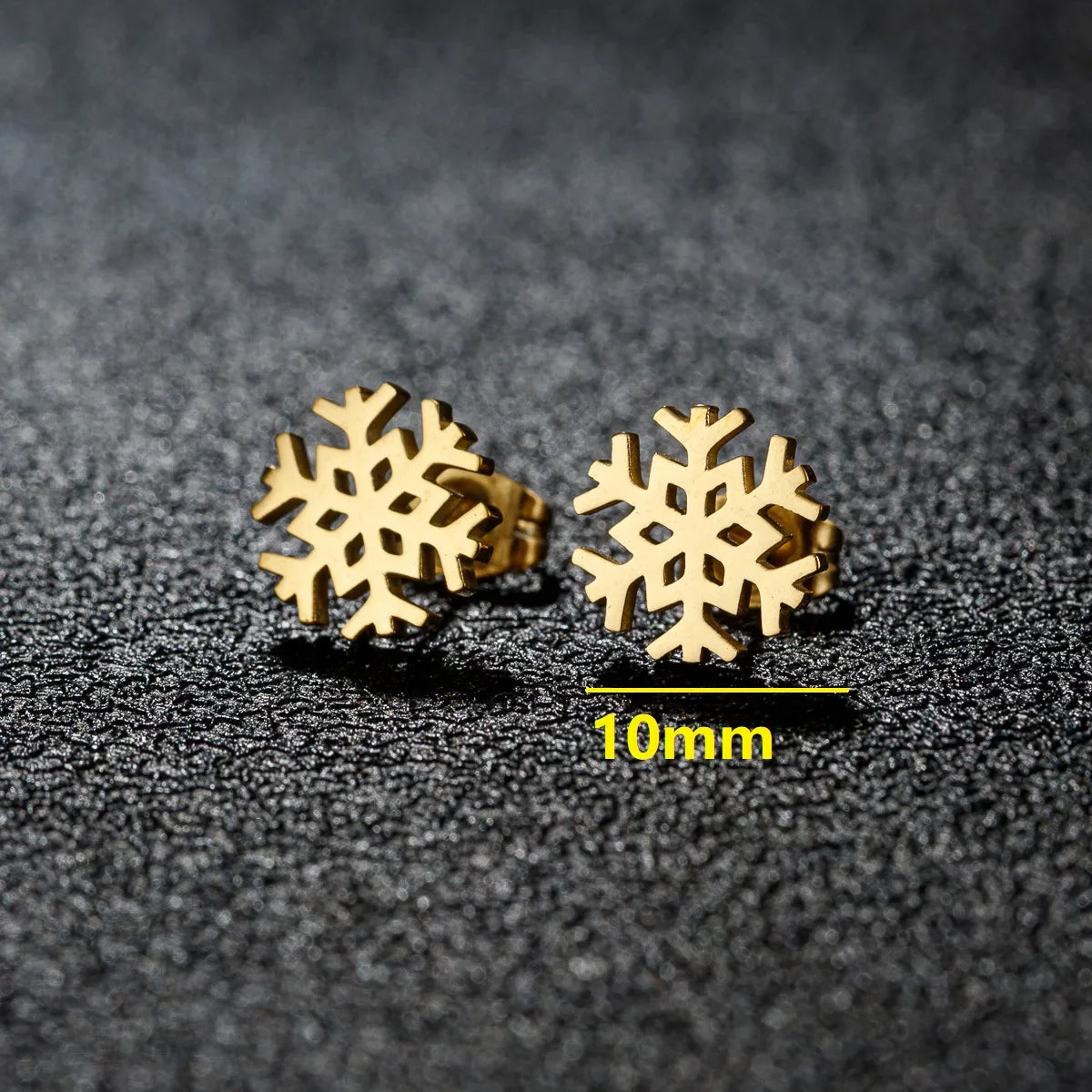 High Quality Stainless Steel Stud Earrings Girl Snowflake Elk Deer Silver Color Tragus Piercing Women'S Earrings Christmas Gifts