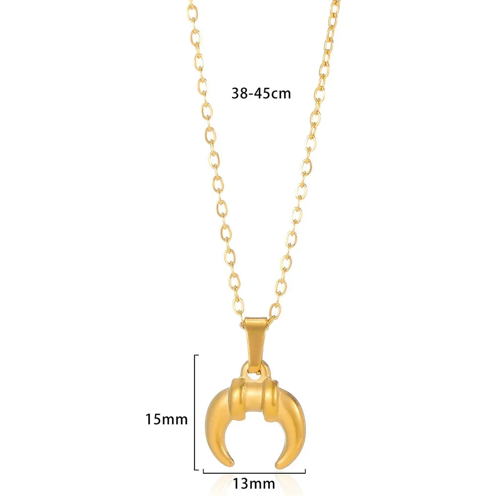 Vintage Starfish Shell Pearl Necklace For Women Gold Color Stainless Steel Pendant Shell Necklace Aesthetic  Summer Jewelry Gift