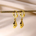 Freshwater Ocean Starfish Shell Hoop Earrings For Women Elegant Stainless Steel Gold Color Aretes Christmas jewelry accessories