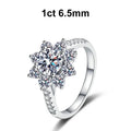 NeeTim 1ct 2ct Moissanite Eternity Ring 925 Sterling Silver with Gold Plated Wedding Flower Lab Diamond Rings For Women Jewelry