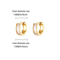 Cubic Zirconia Hoop Stud Earrings For Women Stainless Steel Gold Color Piercing Earring 2025 New Fashion Wedding Jewelry Gift