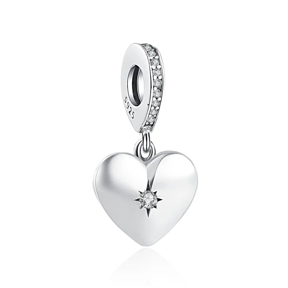 European New 925 Sterling Silver Spring New Pink Flower Ballon Cat Diy Beads Charm Fit European S925 Bracelet Bangles