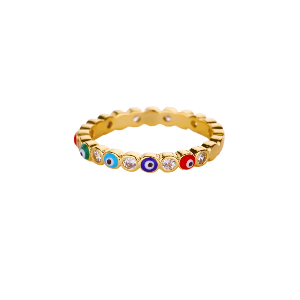 Stainless Steel Tiny Zircon Rings For Women Exquisite Gold Color Sun Double-Layer Ring Punk Hip-Hop Accessory Bague Jewelry Gift