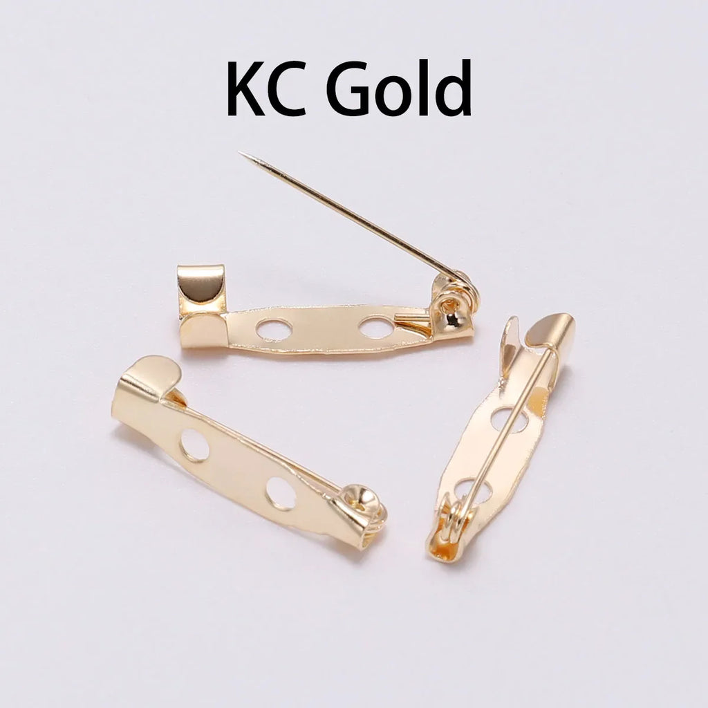 20-50pcs 20 25 32 38mm Brooch Clip Base Pin Blank Safe Lock Brooch Pin Base Badge Holder For DIY Jewelry Making Finding Supplies