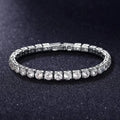 New Luxury Gold Silver Color on Hand Princess Bracelet Bangle for Women Anniversary Gift Jewelry Wholesale