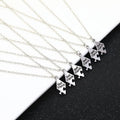 4/5/6/7/8 Pcs Unisex Alloy Best Friend Necklace Pendant Set Creative Trendy Fashion Necklace Jewelry gifts For Friend