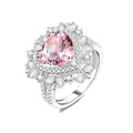 MINTYBOX 4.0CT Heart Ruby Rings for Women S925 Sterling Sliver 10*10MM Gemstone Engagement Wedding Rings Fine Jewelry Party