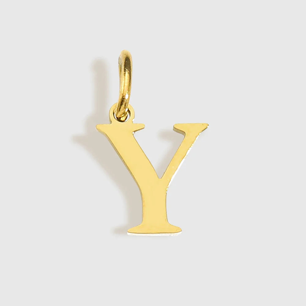Initial Alphabet Pendant Stainless Steel Charms for Making Necklace Minimalism DIY Accessories Gift Women's Jewelry Wholesale