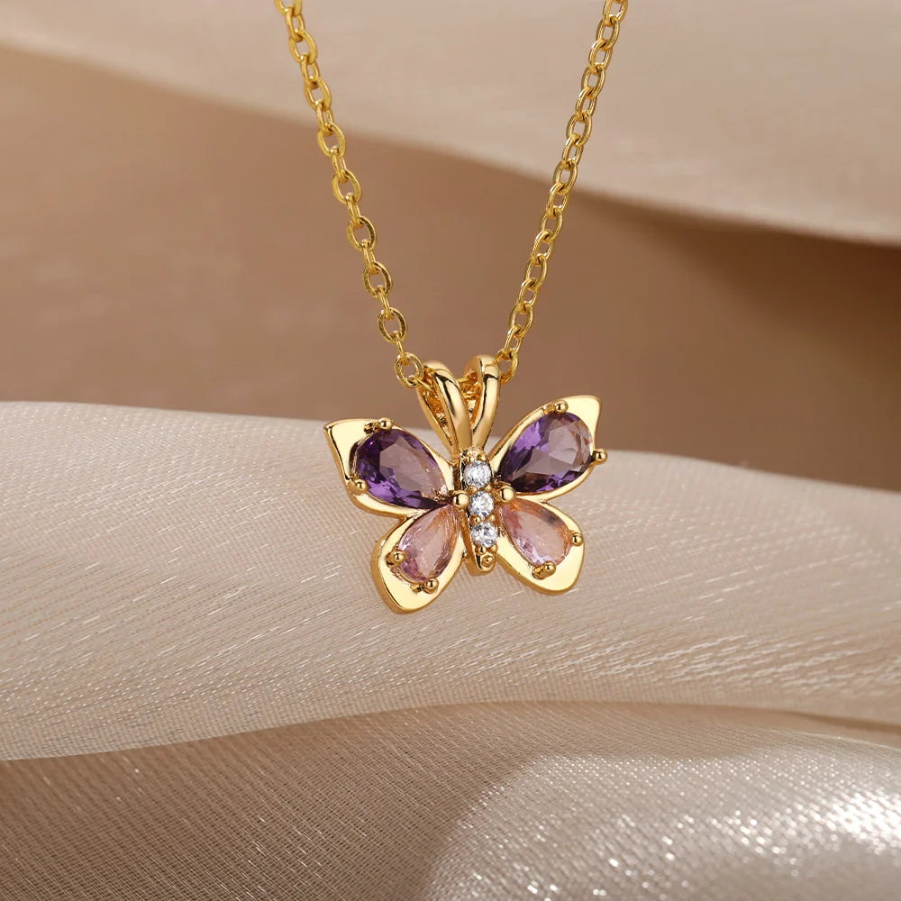 Vintage Starfish Shell Pearl Necklace For Women Gold Color Stainless Steel Pendant Shell Necklace Aesthetic  Summer Jewelry Gift