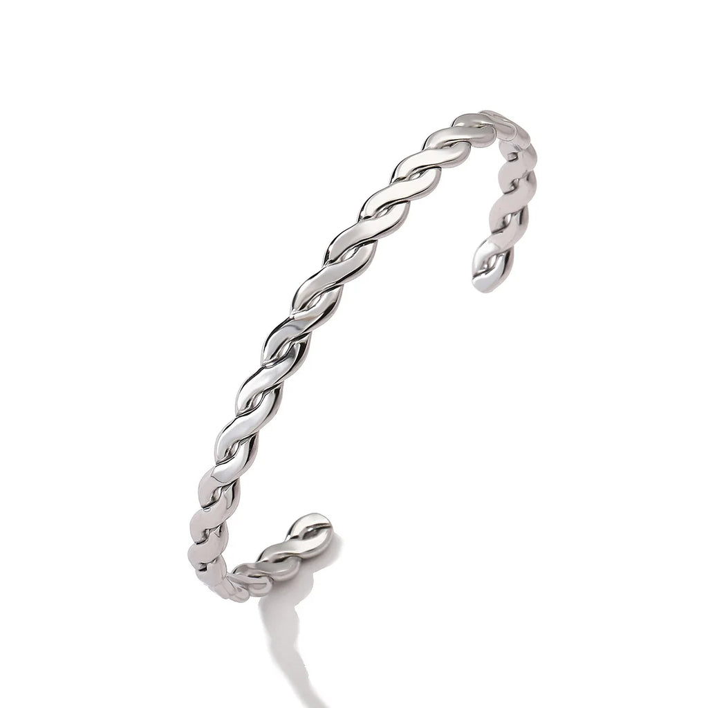 NEWBUY Hot Sale HigH Quality Gold/Silver Color Heart Bangles For Women Stainless Steel Party Jewelry