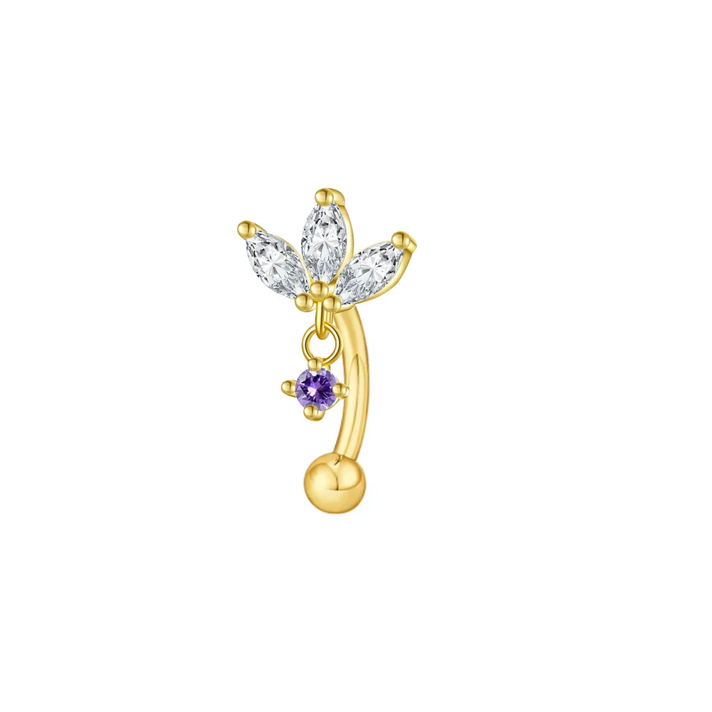 Rook piercing Butterfly Ear Cartilage Eyebrow Tragus Helix Piercing Stud Curved barbell Wholesale Body  Jewelry
