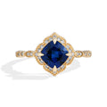 MINTYBOX S925 Silver 2.0ct Cushion Sapphire Engagement Rings for Women Lab Gemstone Halo Ring Wedding Fine Jewelry Bride's gift