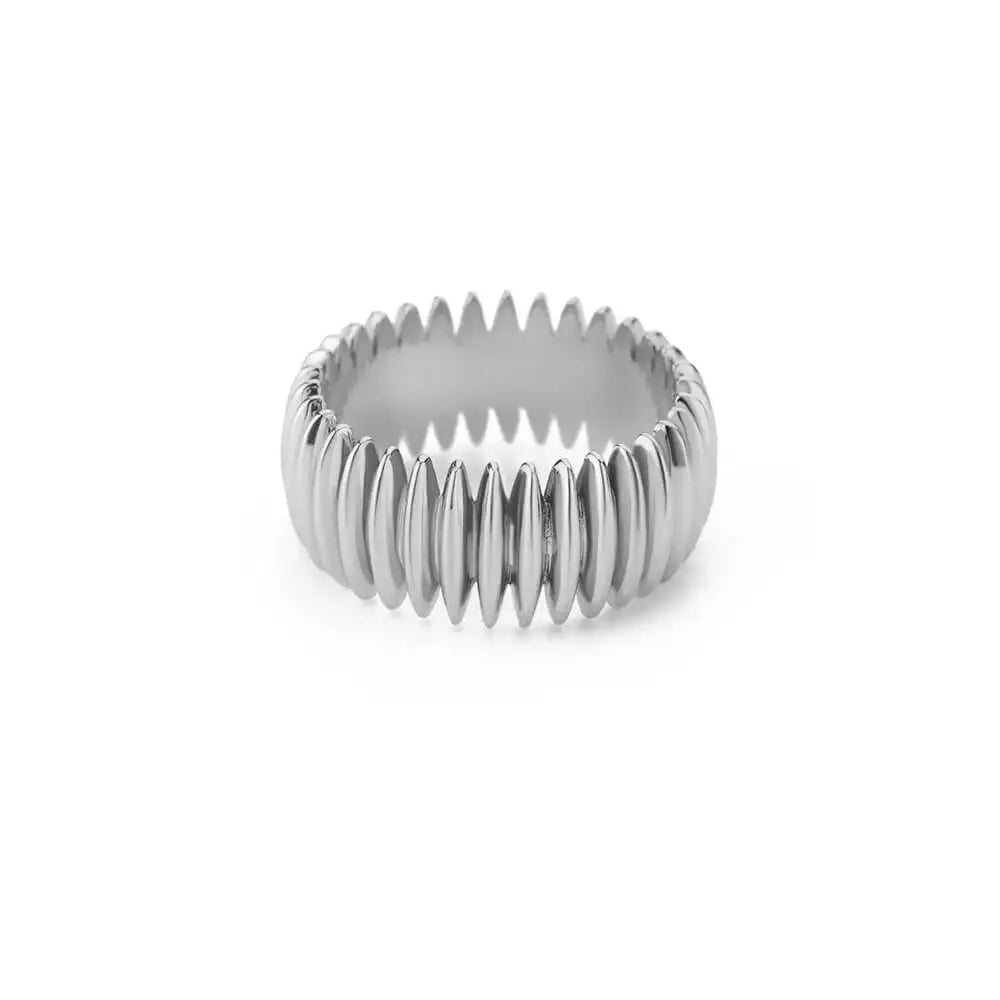 Vintage Geometric Bullet Rings For Women Gold Color Stainless Steel Punk Finger Ring Wedding Party Fshion Jewelry Gift Femme